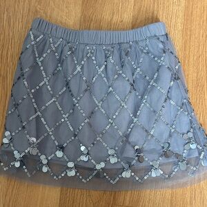 Crewcuts Gray Sequin Mini Skirt